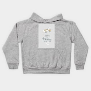 Happy birthday print Kids Hoodie